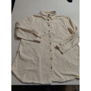 Sea Breeze Of California Ivory 100% Cotton Long Sleeve Button Shirt 2XL Made USA